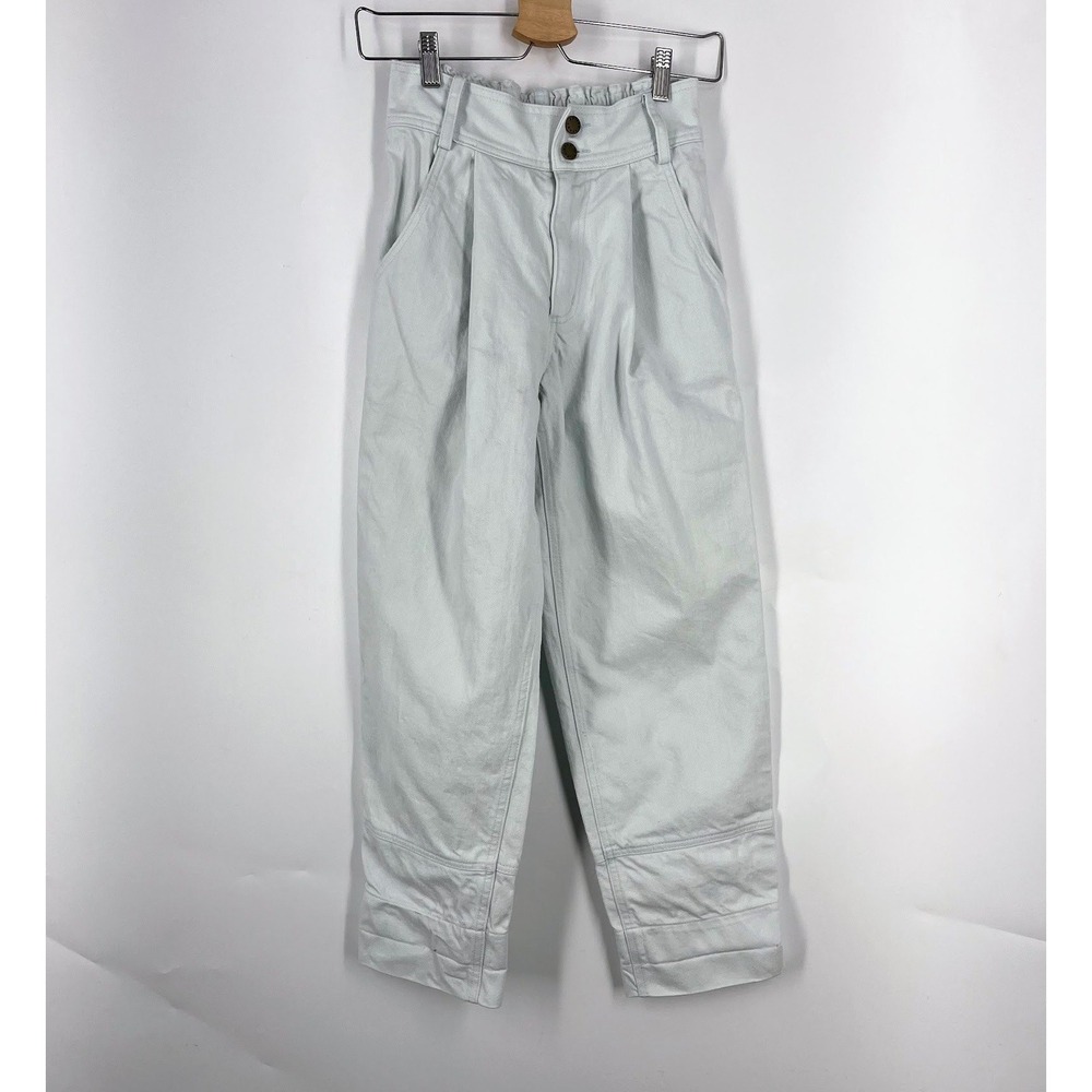 Apiece Apart Pleated Palazzo Pants High Rise‎ Back Cuff Jeans Women Size 2